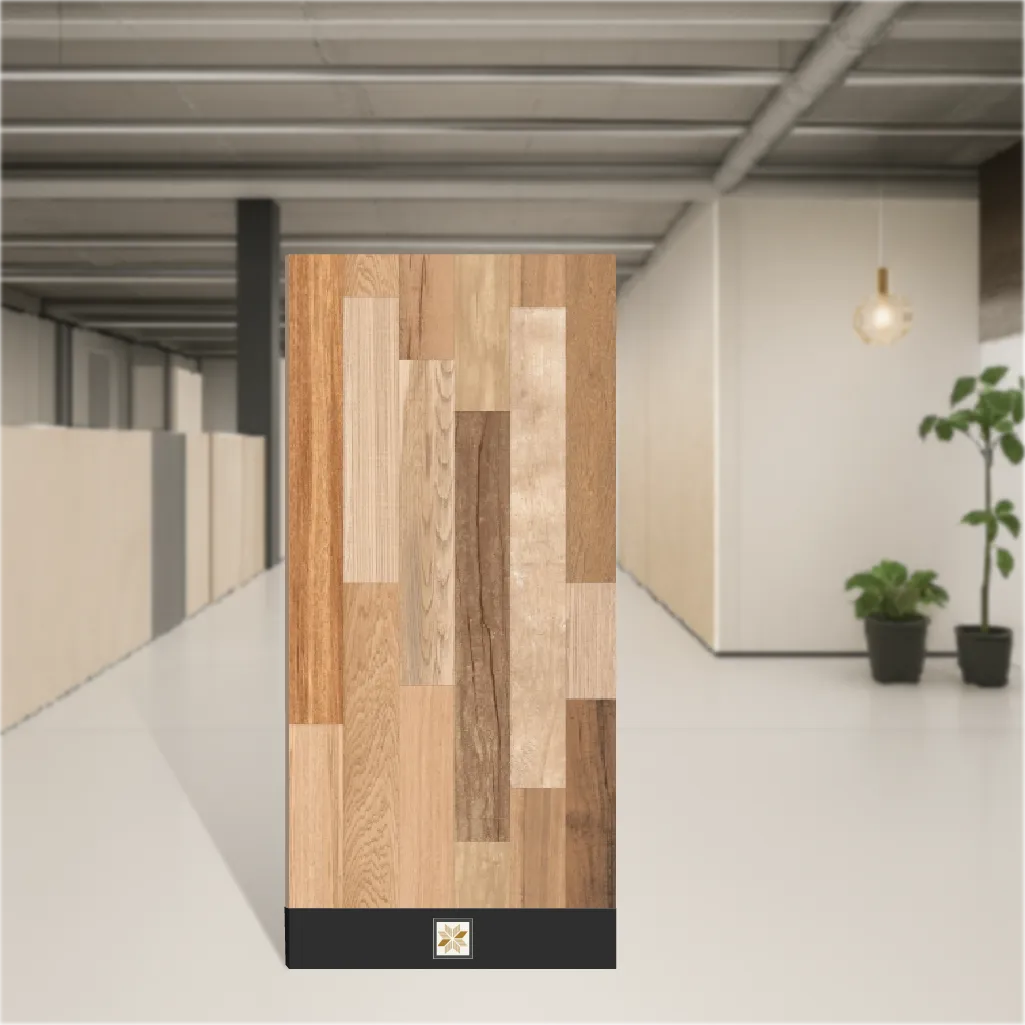 Vitrified Montana Oak Marbles & Stones Matt Rectangular Tiles TL-2048 (4x2 feet | 9 mm)