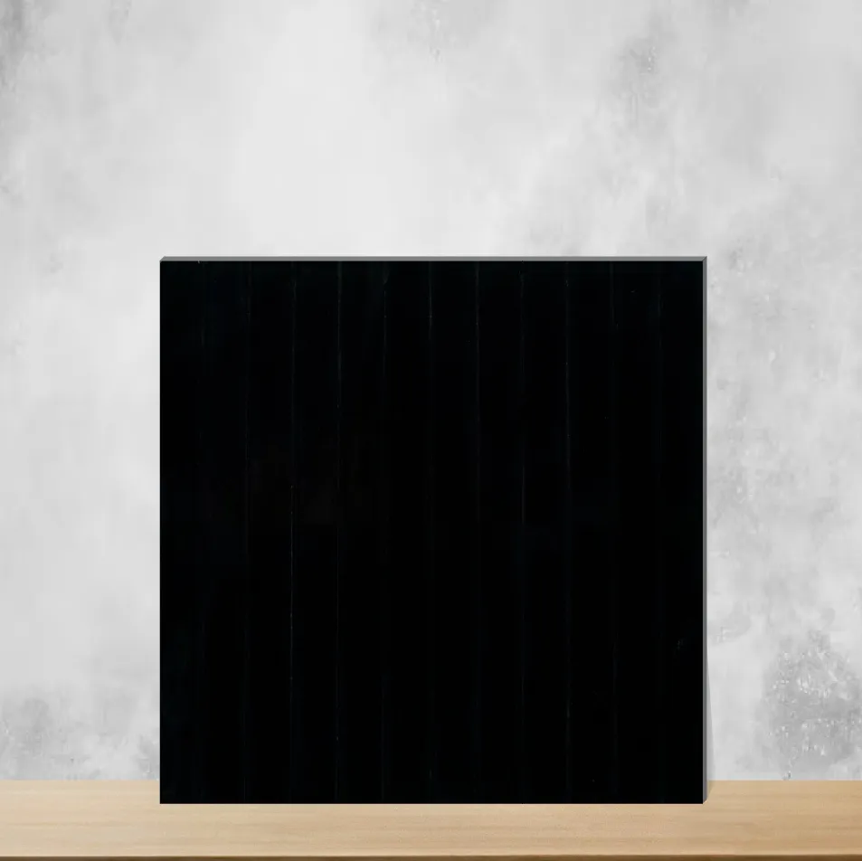 Ceramic Vertiline Brick Solara Velvet Black Glossy Rectangular Tiles TL-2139-K (12x24 inch | 9 mm)