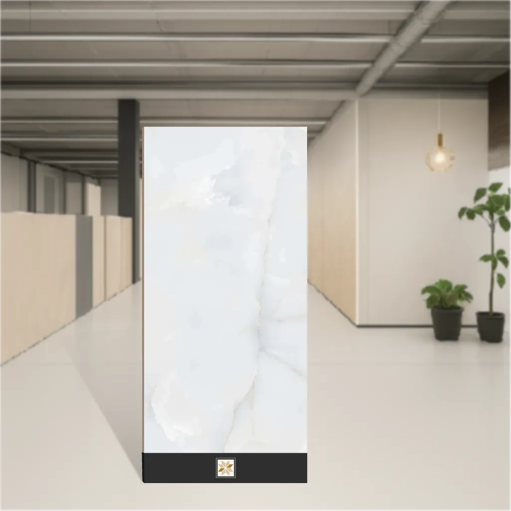 Vitrified Cloud Onyx Marbles & Stones Glossy Rectangular Tiles TL-2095 (4x2 feet | 9 mm)