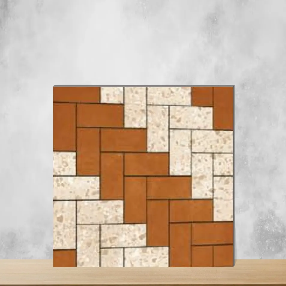 Vitrified Strada Herringbone Triza Geometric & Abstracts Matt Square Tiles TL-4902-H (16x16 inch | 12 mm)