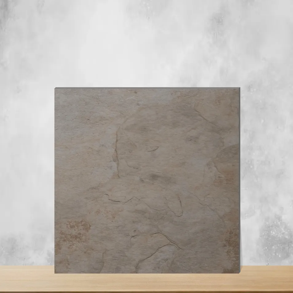 Vitrified Glow Beige Marbles & Stones Matt Square Tiles TL-3808-C (16x16 inch | 12 mm)