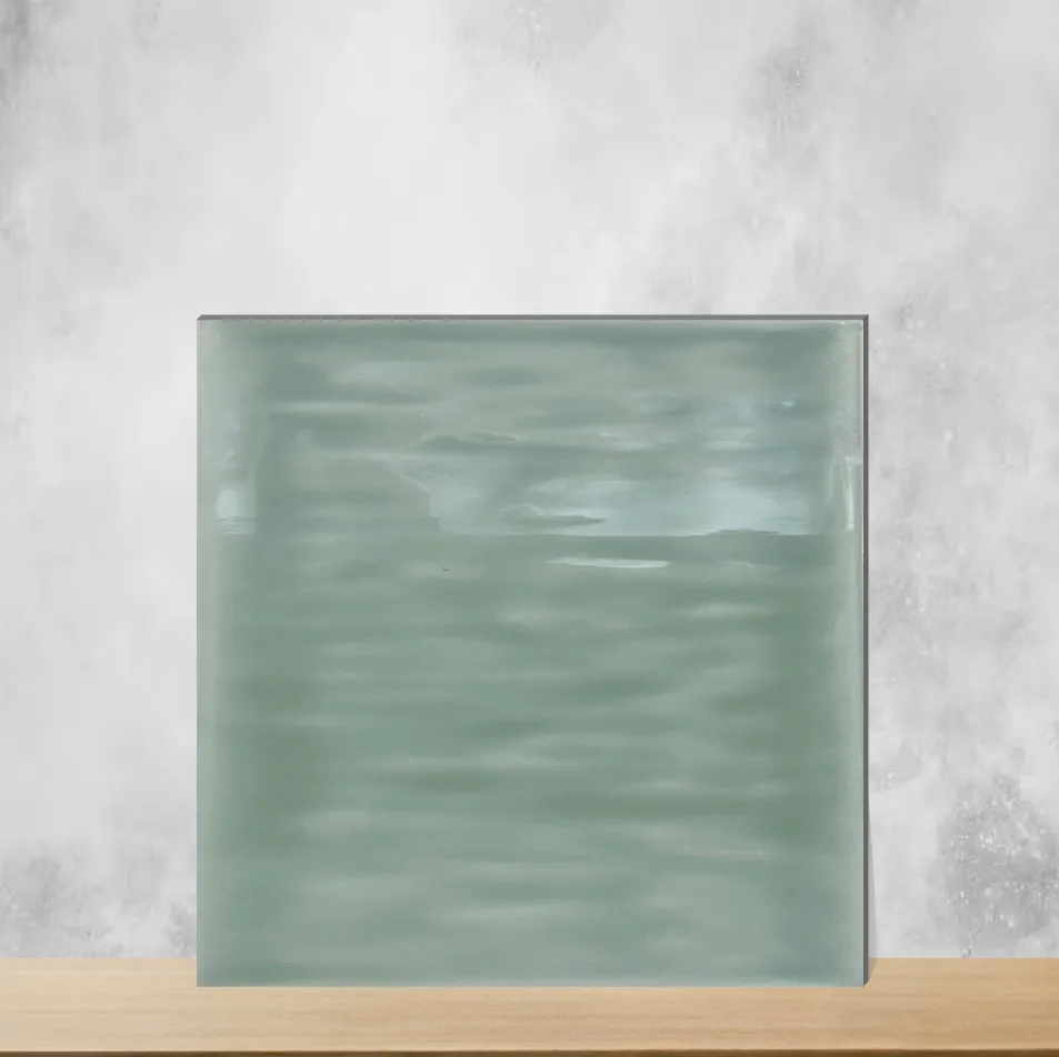 Ceramic Aqua Glossy Rectangular Tiles TL-2593-F (12x3 inch | 10 mm)