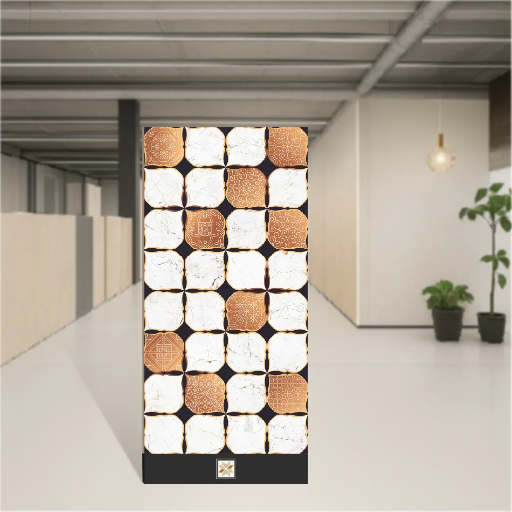 Vitrified Kasavari Casablanca Charm Endless Matching Hi-Glossy Rectangular Tiles TL-2657-D (4x2 feet | 9 mm)