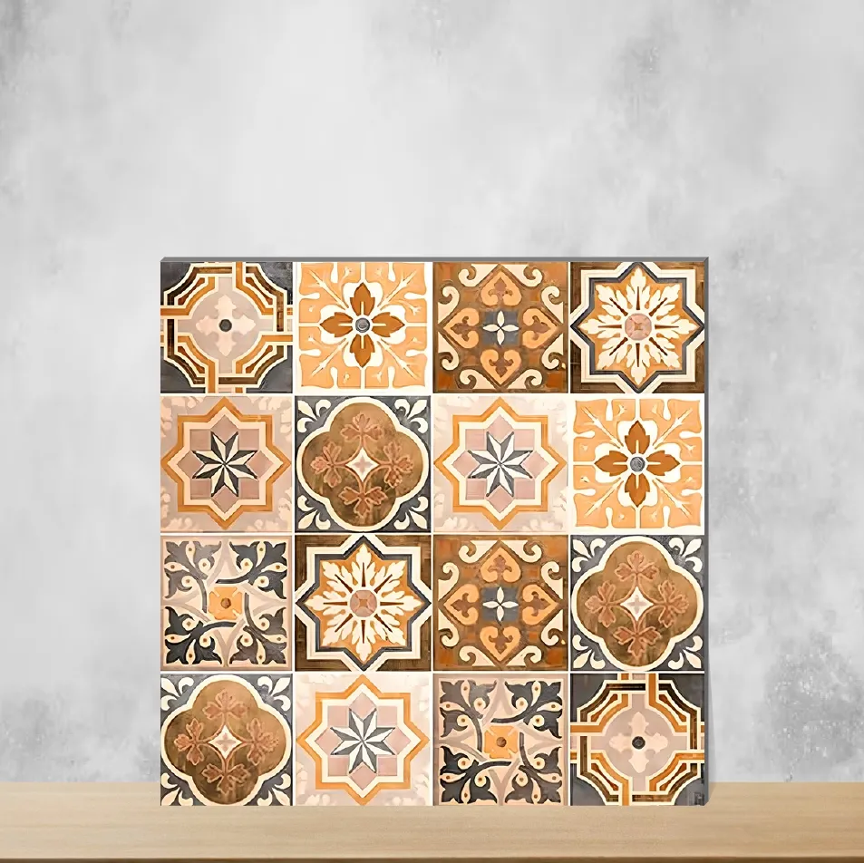 Porcelain Florencia Briar Oak Moroccans Matt Square Tiles TL-262-C (2x2 feet | 8 mm)