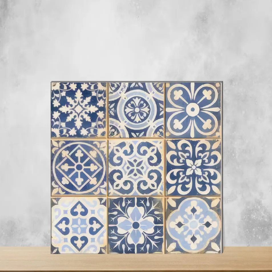 Ceramic Morissa Safi Blue Moroccans Matt Square Tiles TL-2173 (12x12 inch | 7.5 mm)