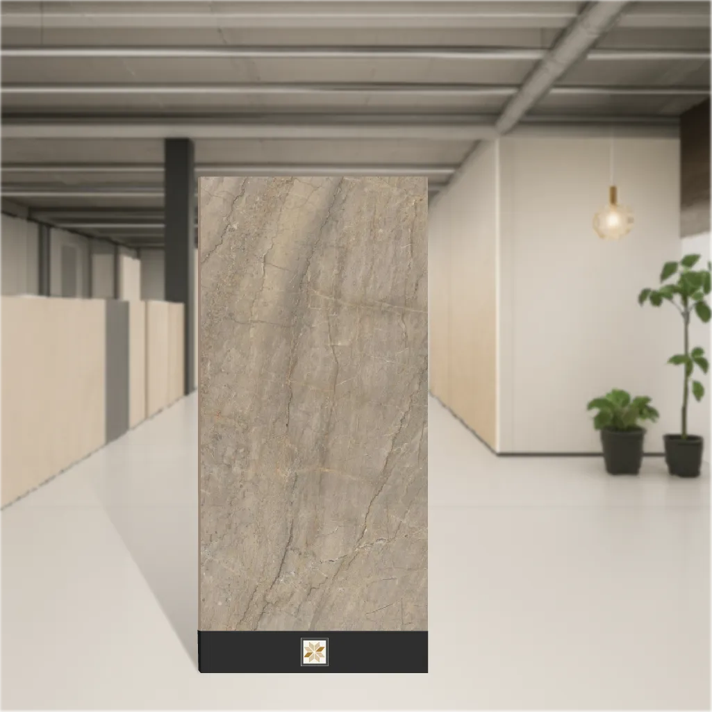 Vitrified Brown Sagon Marbles & Stones Matt Rectangular Tiles TL-2331-B (4x2 feet | 9 mm)