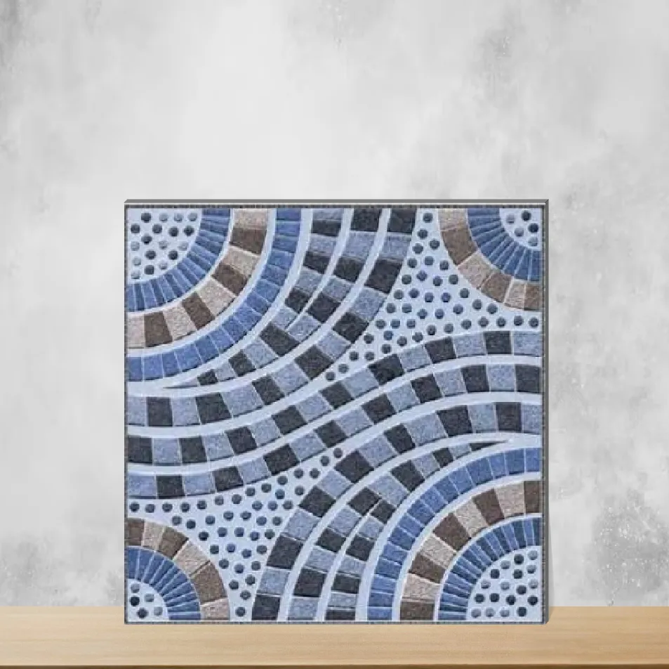 Vitrified Blue Sapphire Punch Textures Matt Square Tiles TL-2333 (12x12 inch | 9 mm)