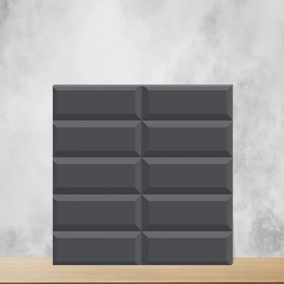 Ceramic Estilo Retro Brick Urban Charcoal Matt Square Tiles TL-3051-R (12x12 inch | 9 mm)