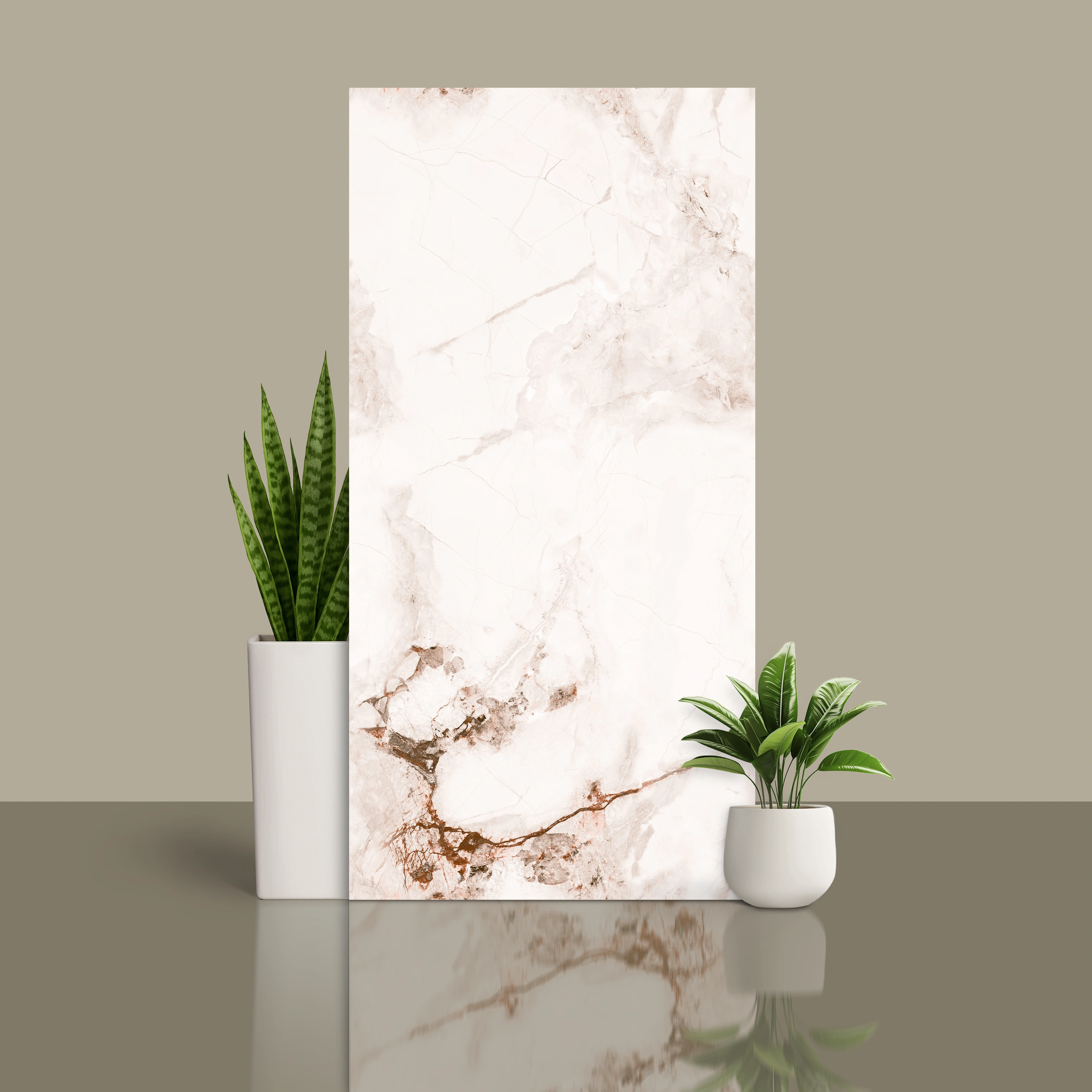 Lumina Arctic Radiance Endless Matching Glossy Rectangular Tiles TL-2353 (4x2 feet | 9 mm)