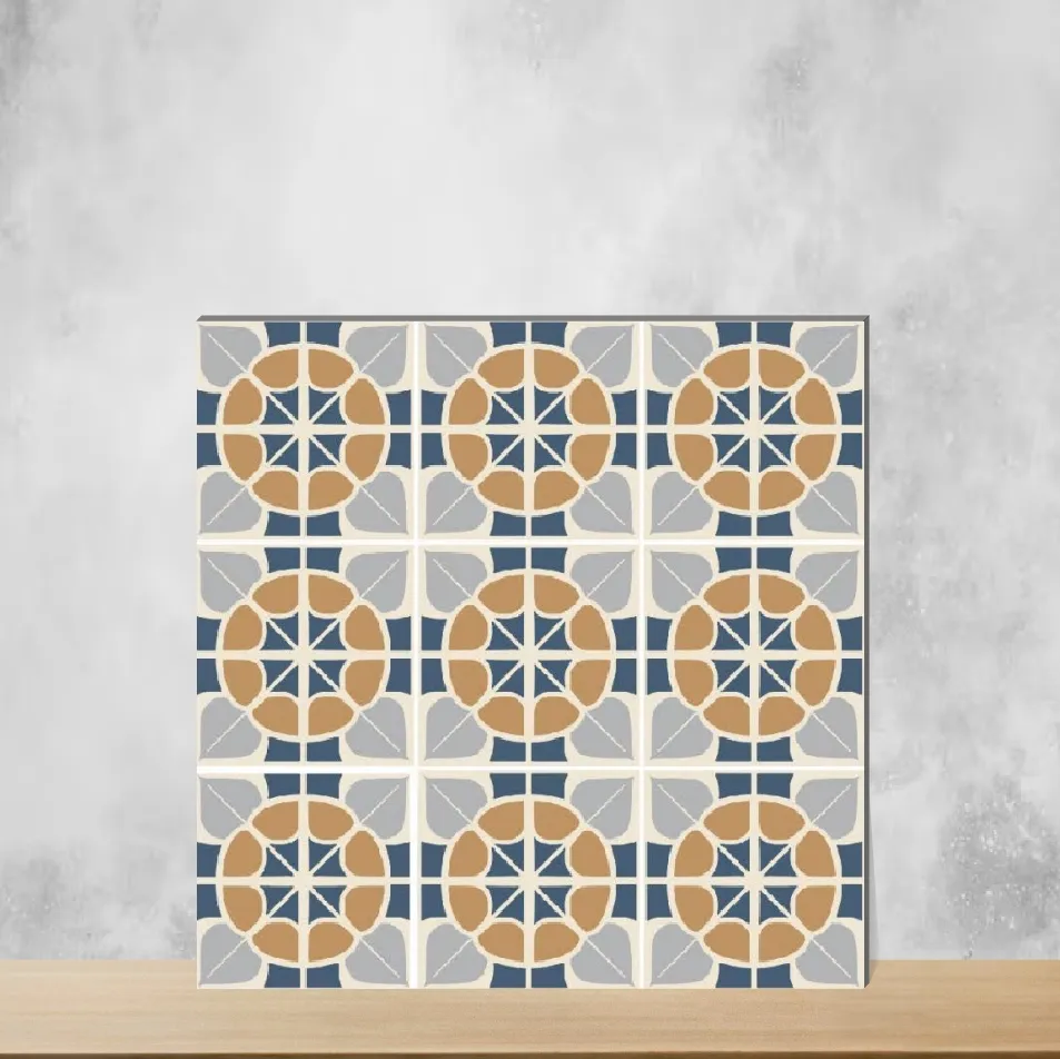 Vitrified Peony Moroccans Matt Square Tiles TL-2358 (8x8 inch | 9 mm)