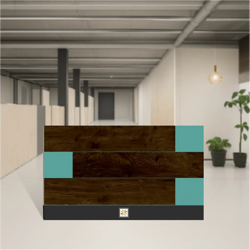 Vitrified Bosco Selenium Mocha Wooden Effect Matt Rectangular Tiles TL-2396 (48x8 inch | 9 mm)