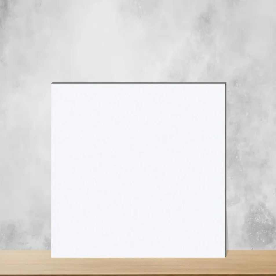 Ceramic Esfera Base Bianco Plain Solids Matt Square Tiles TL-2750-B (12x12 inch | 9 mm)