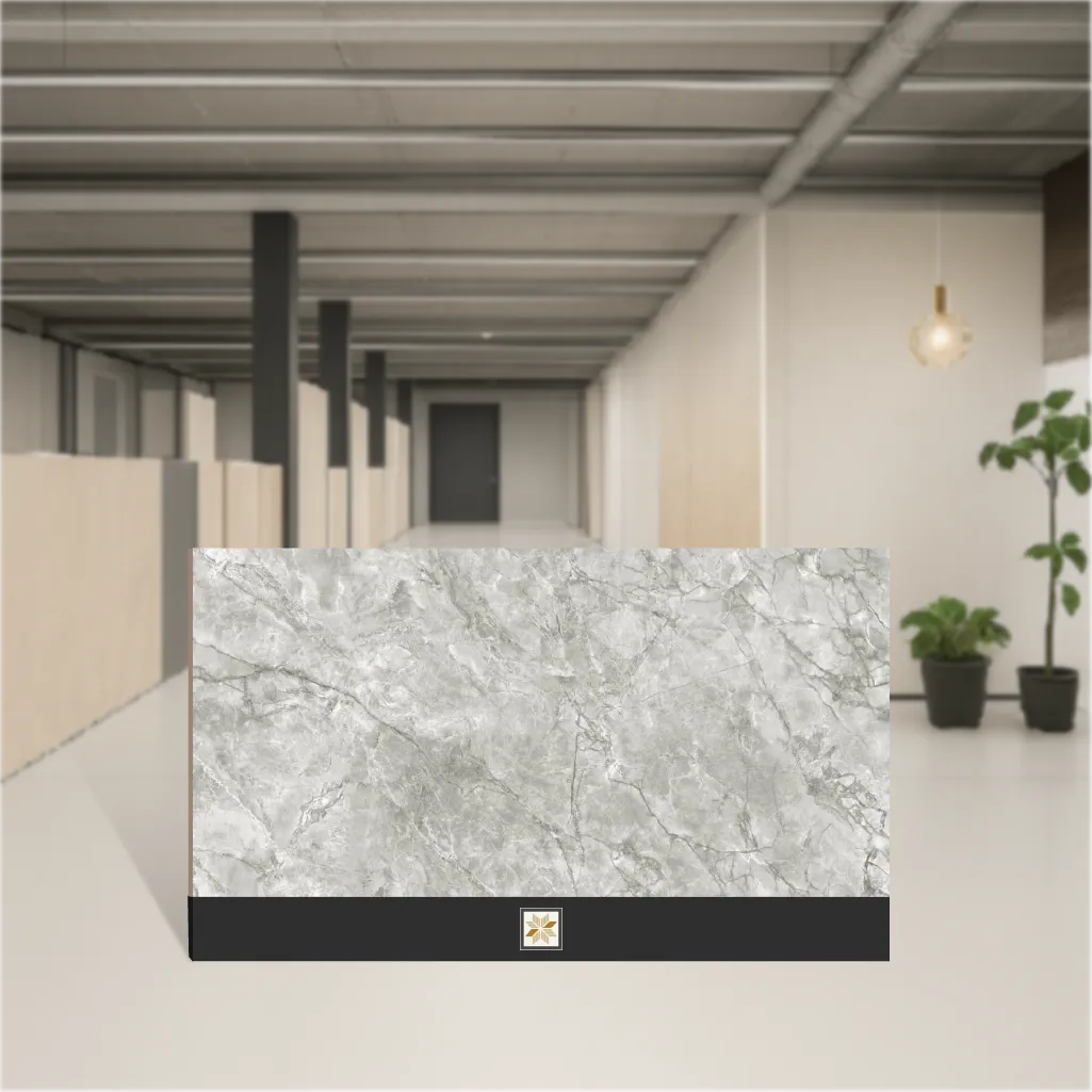 Intra Grey Carving Textures Rectangular Tiles TL-2480 (4x2 feet | 9 mm)