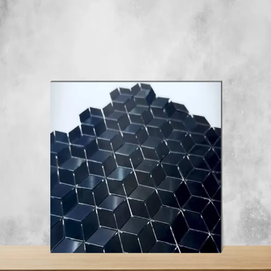 Cube Diamonds Matt Square Tiles TL-252 (12x12 inch | 9 mm)