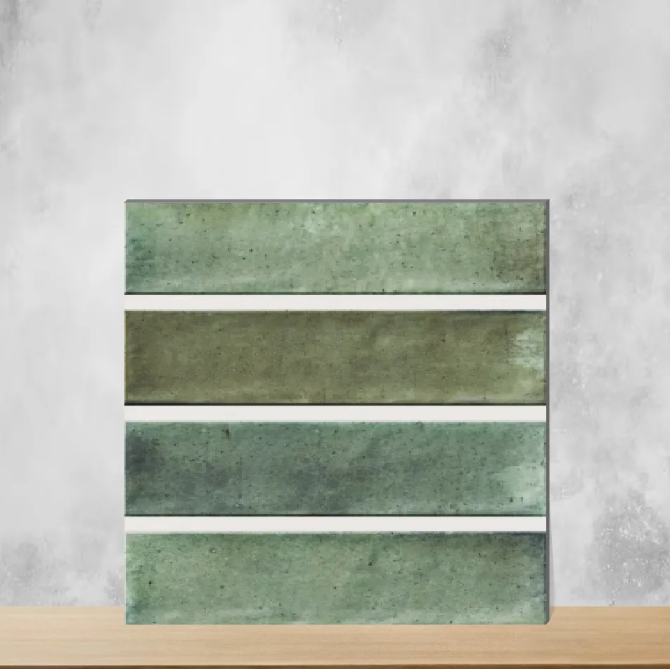 Ceramic Harbor Mint Frost Glossy Rectangular Tiles TL-2670-D (9x3 inch | 10 mm)