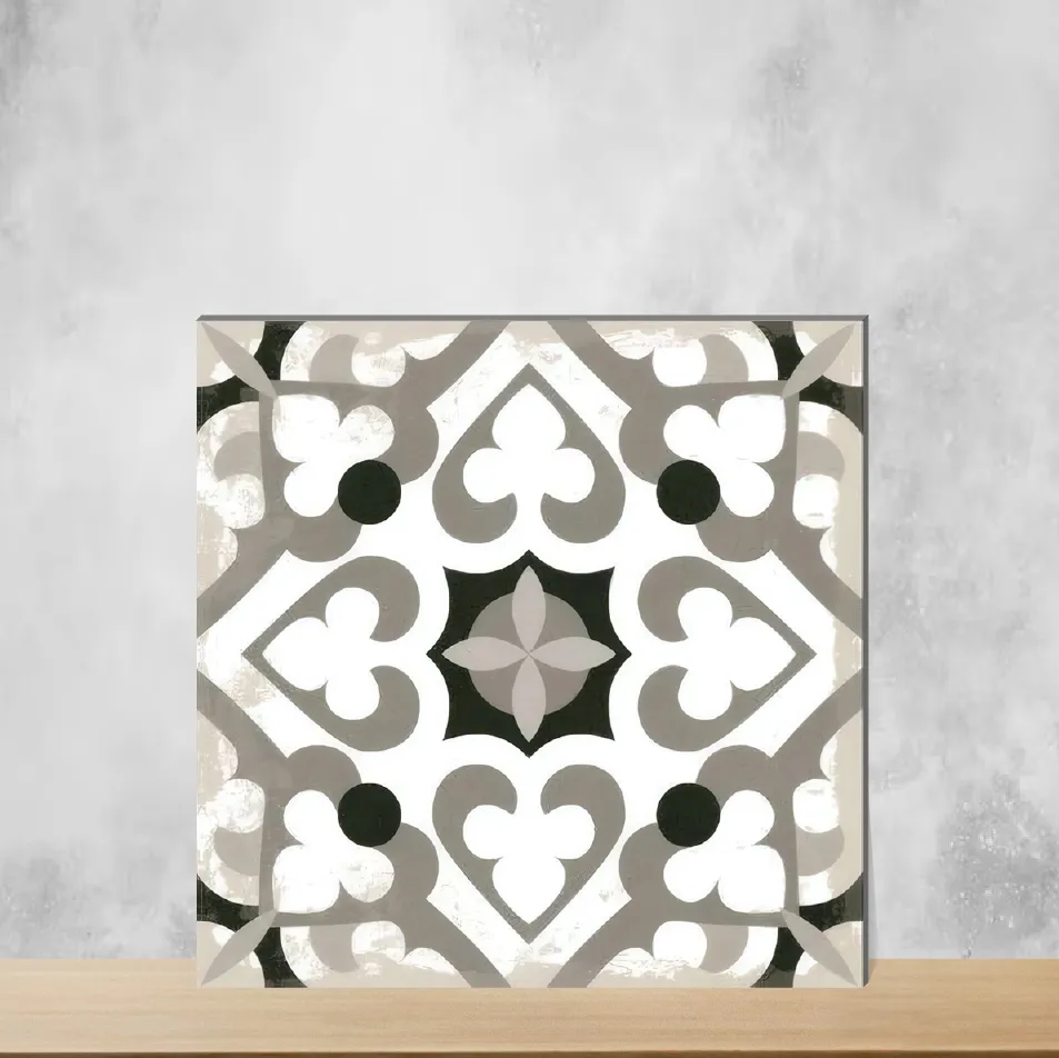 Vitrified Zellige Oregon Grey Multi Colour Moroccans Matt Square Tiles TL-2524 (12x12 inch | 11 mm)