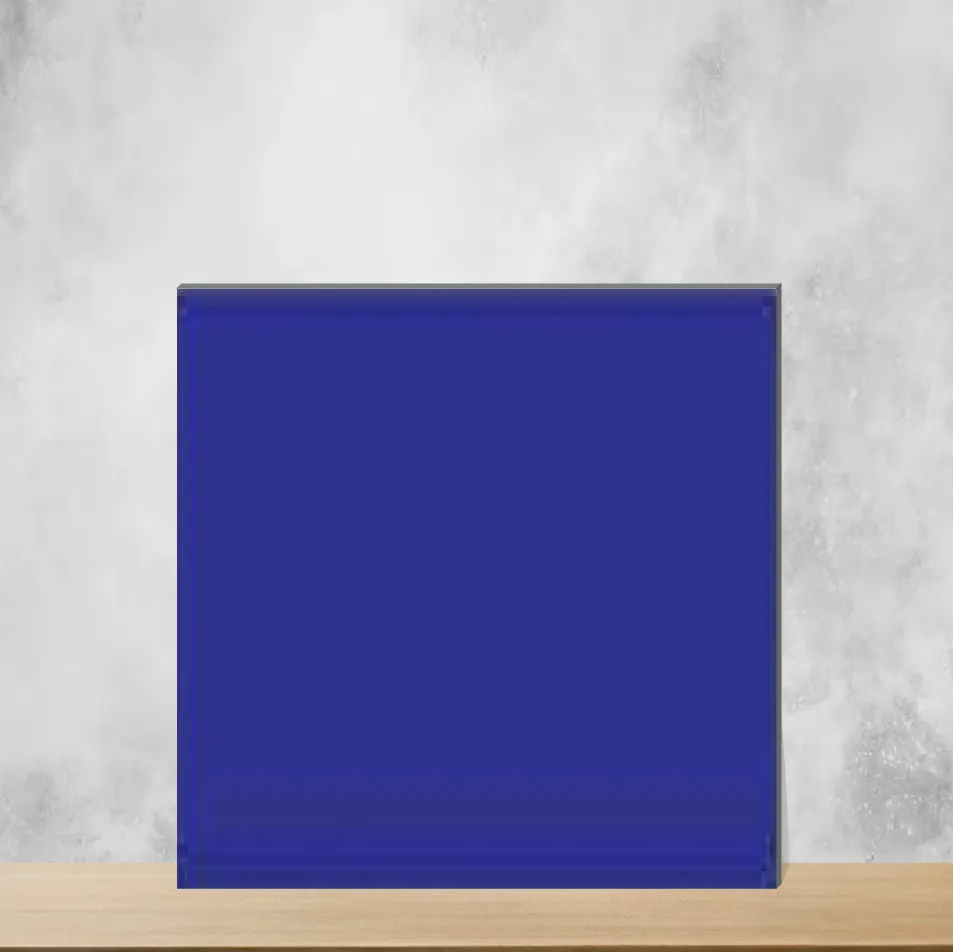 Ceramic El Clasico Plain Fiji Blue Glossy Rectangular Tiles TL-2958-F (12x4 inch | 7.5 mm)