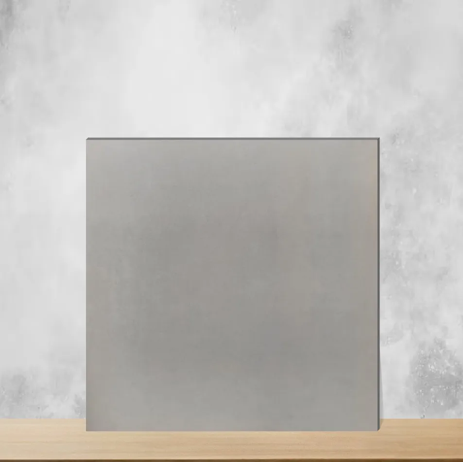 Vitrified Neutra Alison Silver Plain Solids Matt Square Tiles TL-2552-F (2x2 feet | 9 mm)