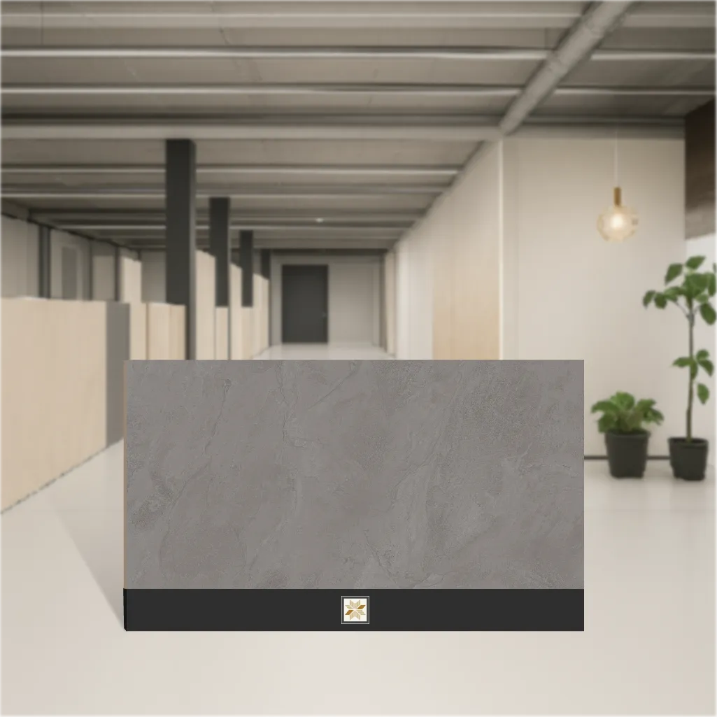 Colossus Graphite Monolith Punch Textures Punch Rectangular Tiles TL-2564-E (4x2 feet | 9 mm)