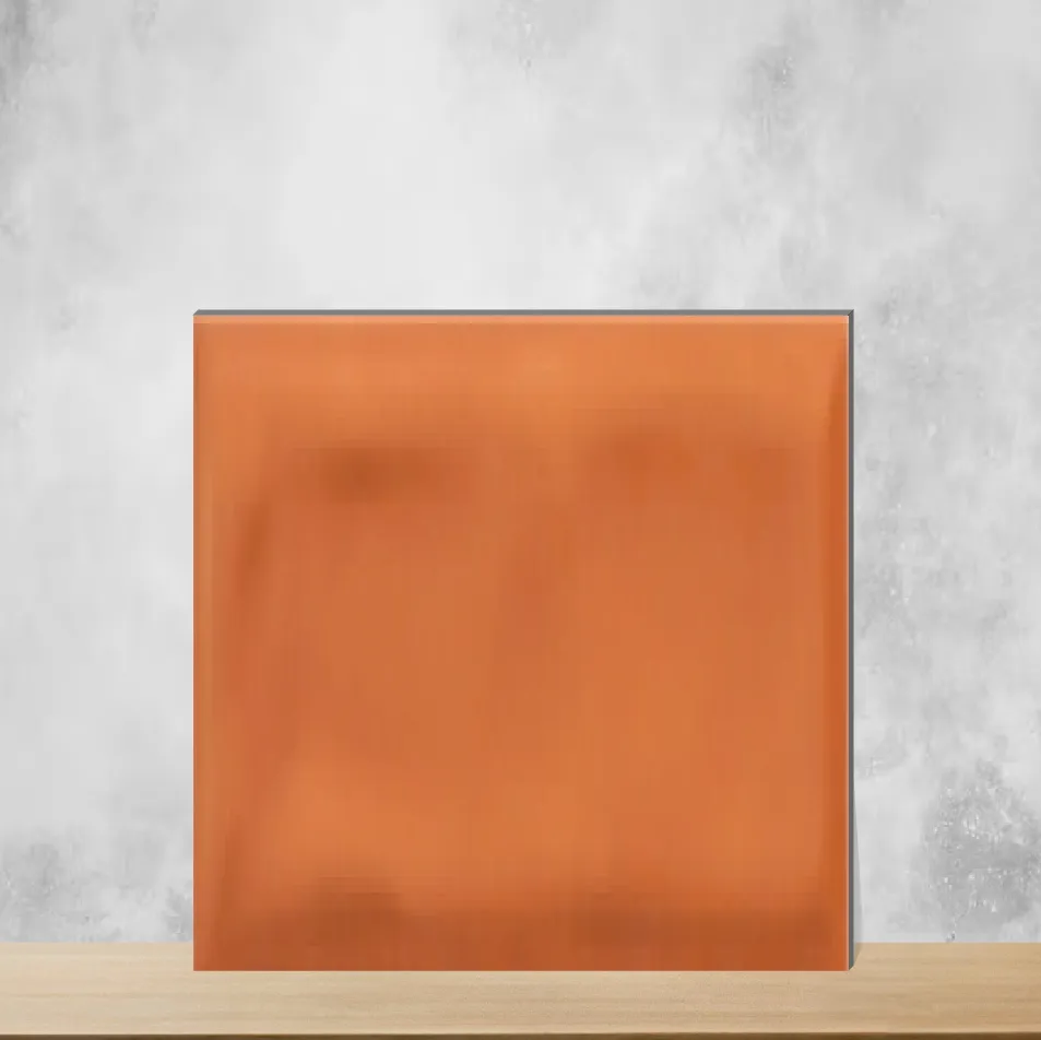 Ceramic Encanto Shade 1 Emery Orange Glossy Rectangular Tiles TL-3100-_ (12x3 inch | 6.5 mm)