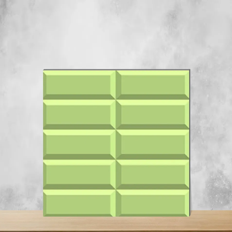 Ceramic Estilo Retro Brick Olive Green Matt Square Tiles TL-3051-G (12x12 inch | 9 mm)