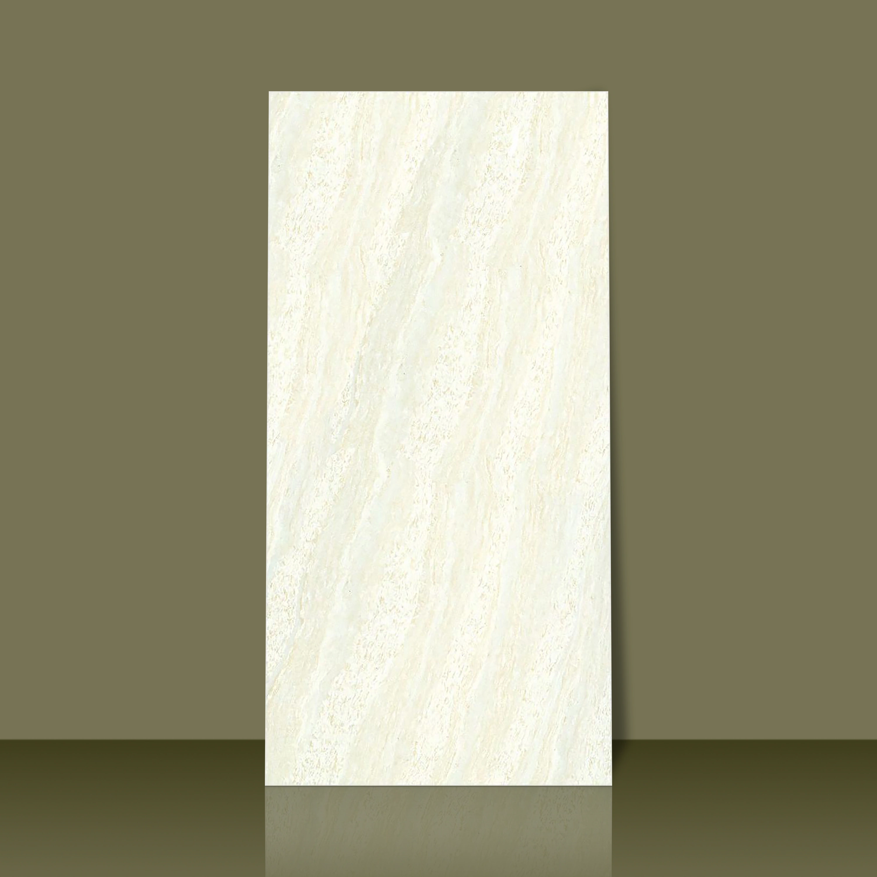 Vitrified Dualcore Everest White Marbles & Stones Glossy Rectangular Tiles TL-2673 (4x2 feet | 9 mm)
