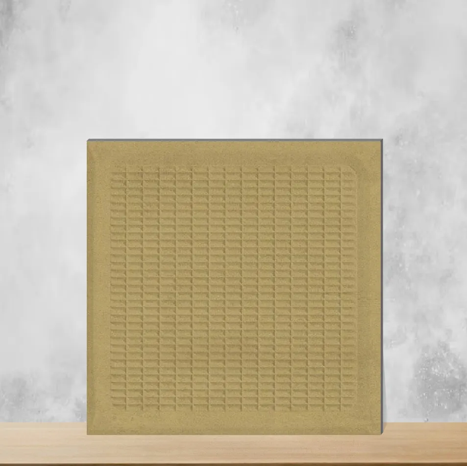 Ceramic Khakhi 01 Glossy Square Tiles TL-2753-B (8x8 inch | 10 mm)