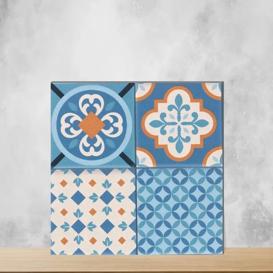 Ceramic Marrakech Tidal Blue Moroccans Matt Square Tiles TL-2807 (12x12 inch | 9 mm)