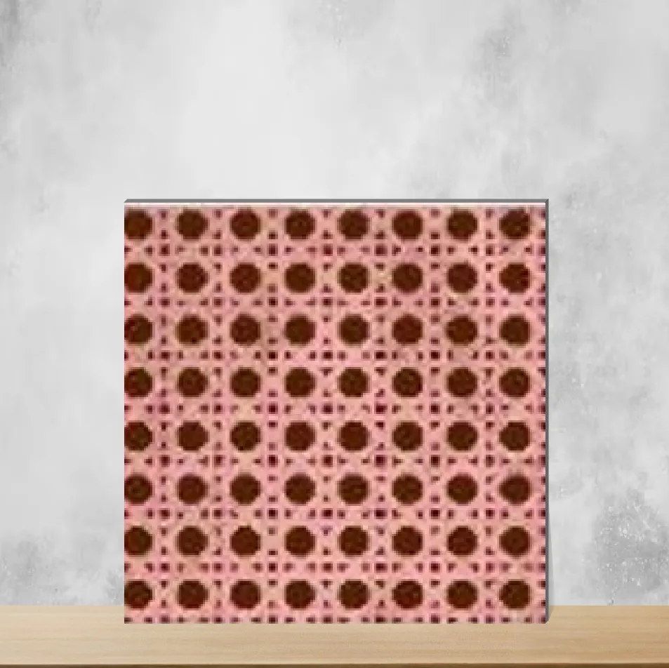 Ceramic Basaltico Decor Magmacarta Pink Matt Square Tiles TL-3094-I (8x8 inch | 10 mm)