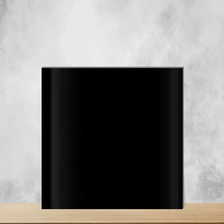 Ceramic Reflectos Overcast Black Glossy Rectangular Tiles TL-2863-D (12x3 inch | 6.5 mm)