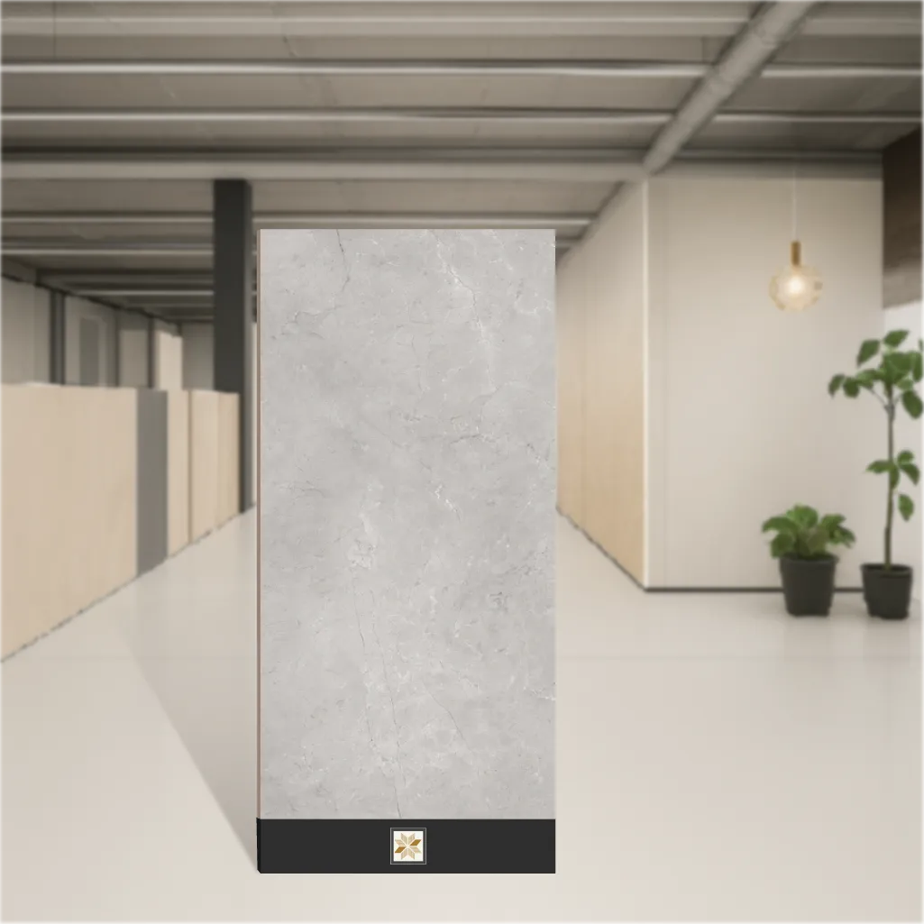 Vitrified Marmi Soft Grey Marbles & Stones Matt Rectangular Tiles TL-2854-G (4x2 feet | 9 mm)