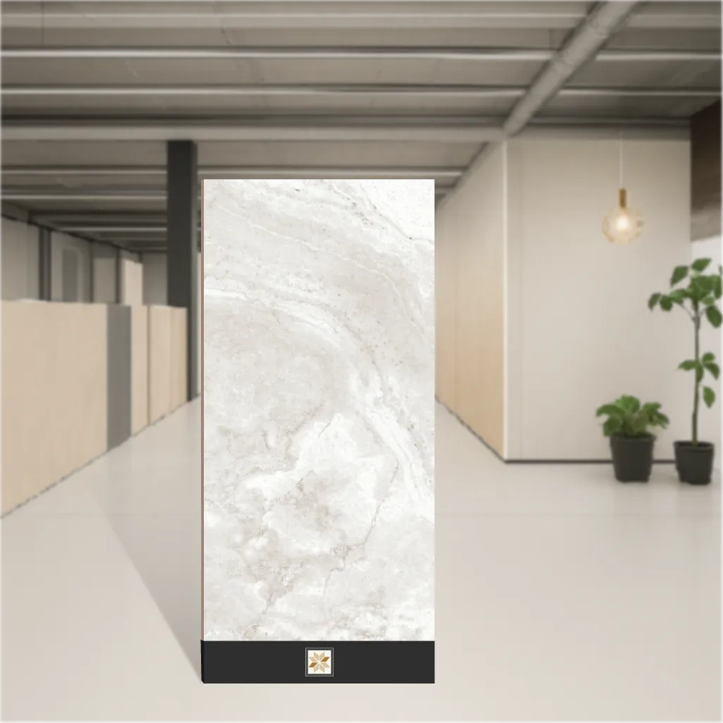 Vitrified Alabastrino Bianco Grande Marbles & Stones Matt Rectangular Tiles TL-2849 (4x2 feet | 9 mm)