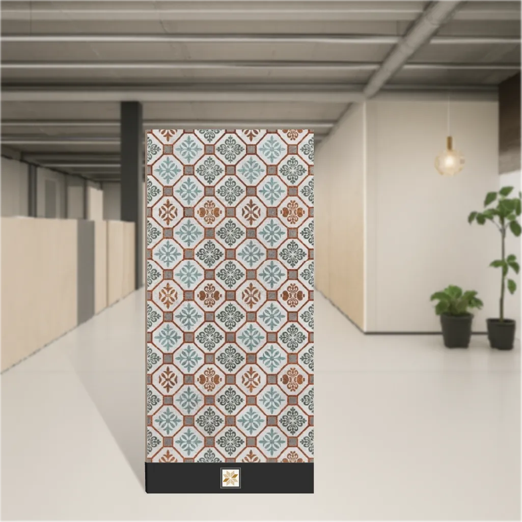 Vitrified Inferno Fusion Decor Decor Moroccans Matt Rectangular Tiles TL-2914-C (4x2 feet | 9 mm)