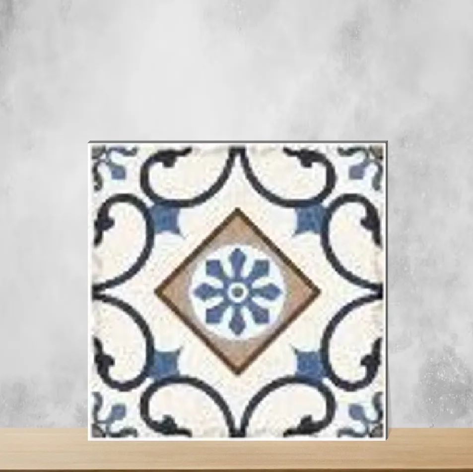 Ceramic Base & Bloom Decor Beryl Blue Matt Square Tiles TL-2944-B (8x8 inch | 10 mm)