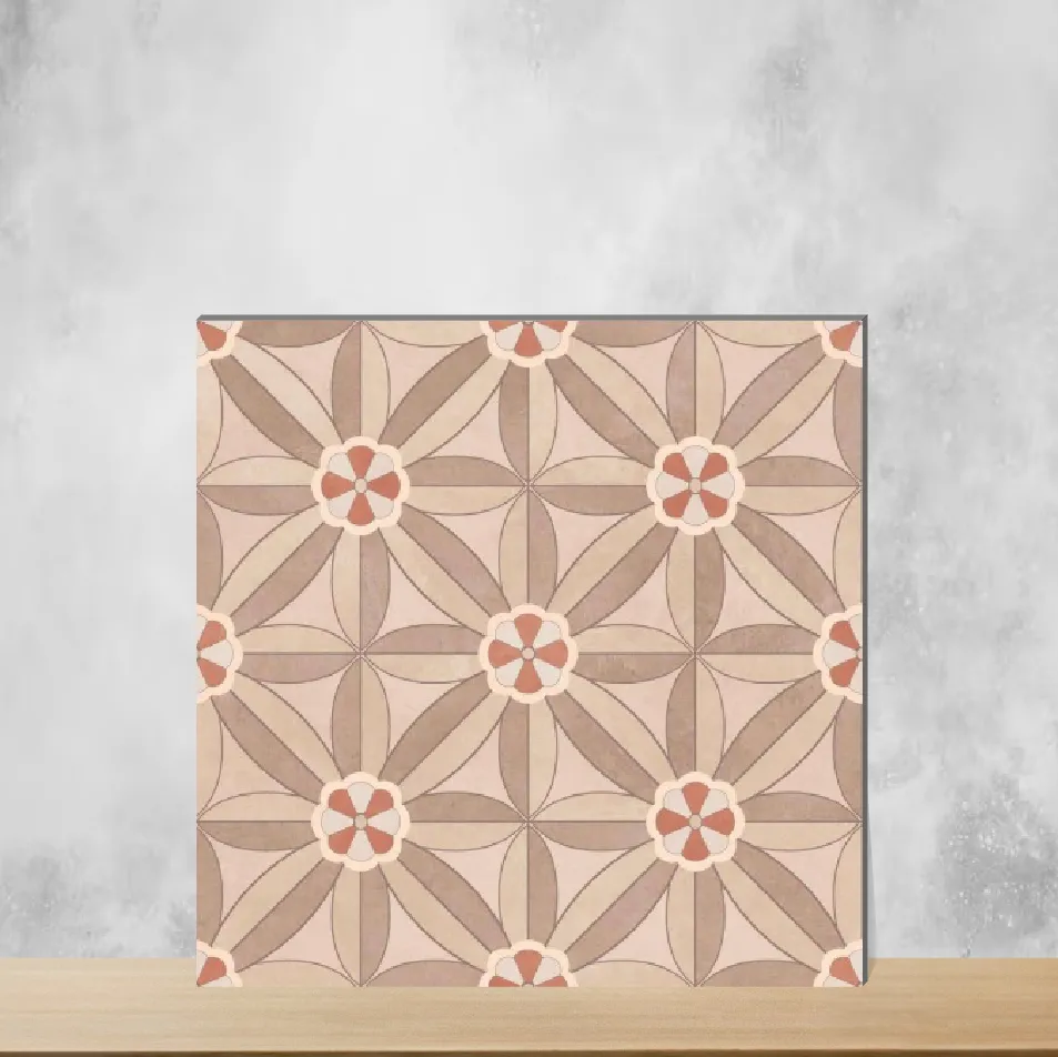Vitrified Star Flower Moroccans Matt Square Tiles TL-3041-D (8x8 inch | 9 mm)