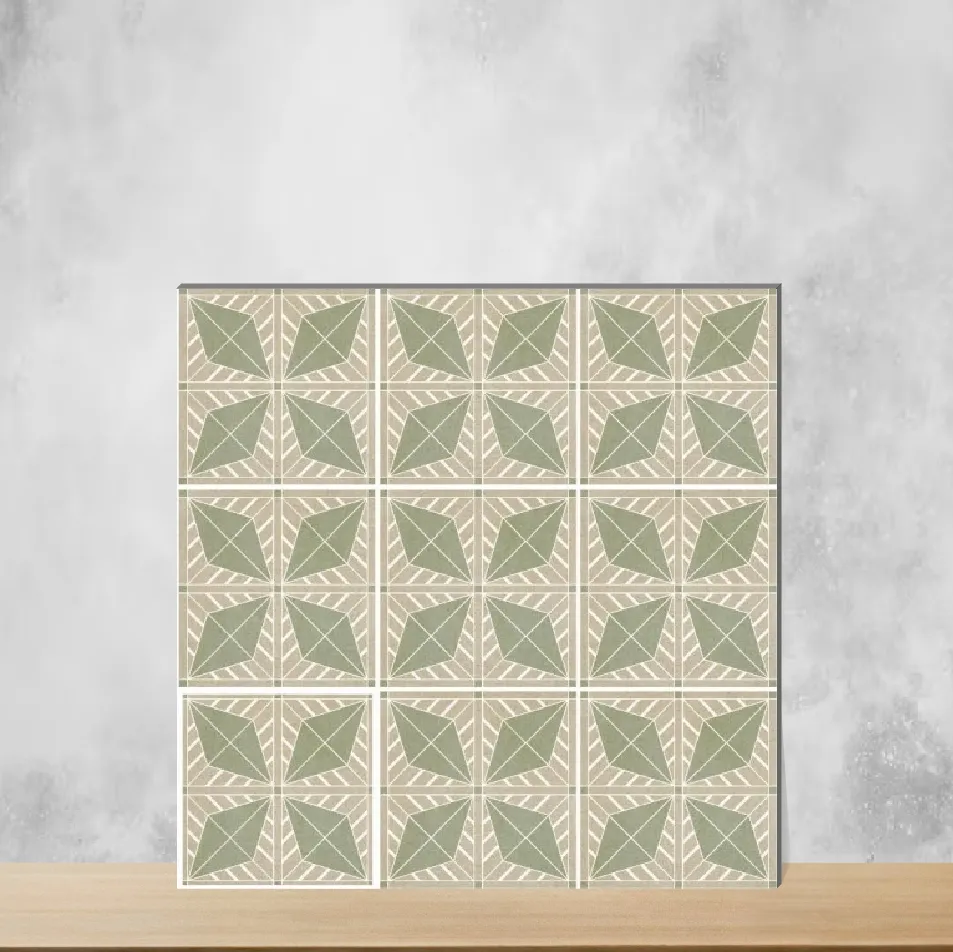 Vitrified Leora Nero Moroccans Matt Square Tiles TL-3058-C (8x8 inch | 9 mm)