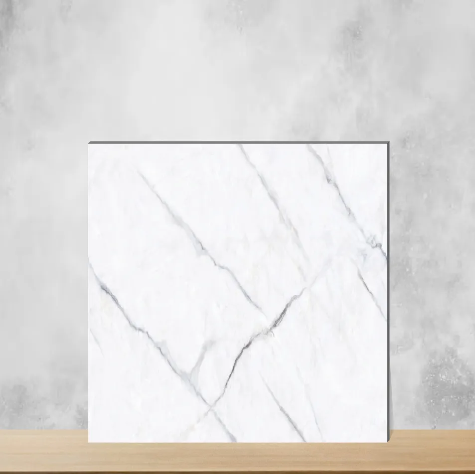 Ceramic Aura Bianco Endless Matching Glossy Rectangular Tiles TL-3078-C (24x12 inch | 7.5 mm)