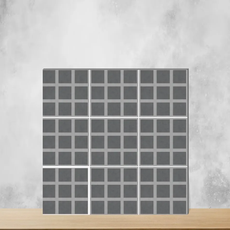 Vitrified Doric Grey Decor Moroccans Matt Square Tiles TL-3080-B (8x8 inch | 9 mm)