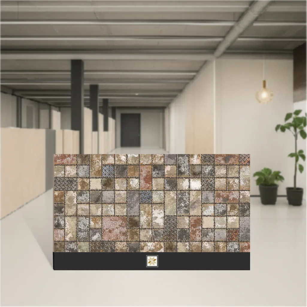 Vitrified Vitara Copper Rust Highlighter Tiles Matt Rectangular Tiles TL-31 (4x2 feet | 9 mm)
