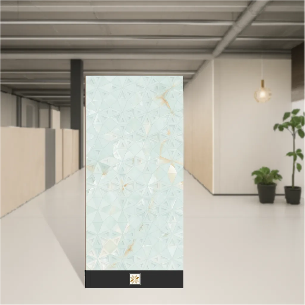 Vitrified Prime Onyx Olive Triangle Punch Textures Matt Rectangular Tiles TL-3101-B (4x2 feet | 8.5 mm)