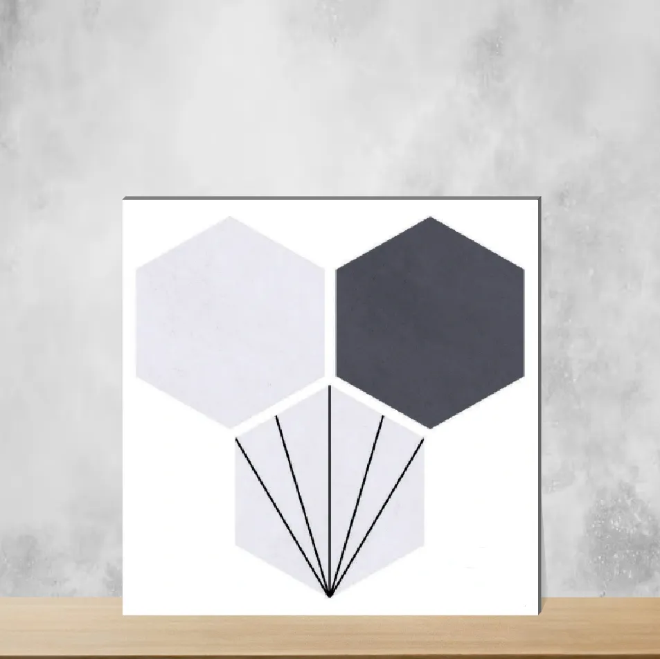 Vitrified Geome Fellow Ray Hexagonal Tiles Matt Rectangular Tiles TL-3110 (12x10 inch | 9 mm)