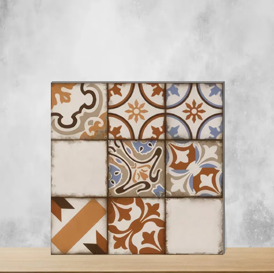 Ceramic Morissa Fez Florals Moroccans Matt Square Tiles TL-3122 (12x12 inch | 7.5 mm)