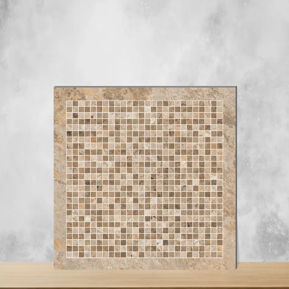 Vitrified Zephyr Burnt Sienna Marbles & Stones Matt Square Tiles TL-3270-B (2x2 feet | 12 mm)