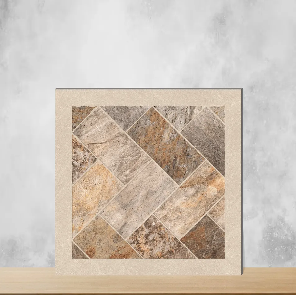 Vitrified Zephyr Grain Espresso Marbles & Stones Matt Square Tiles TL-3214-B (2x2 feet | 12 mm)