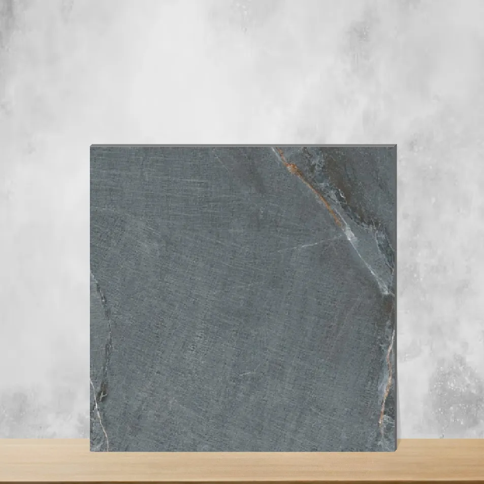 Vitrified Latina Slate Nero Marbles & Stones Matt Square Tiles TL-3222 (2x2 feet | 12 mm)