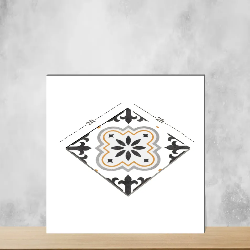 Salt White Moroccans Square Tiles TL-3345 (2x2 feet | 9.5 mm)