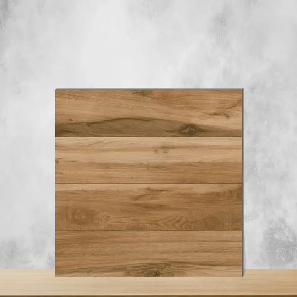 Vitrified Earth Brown Wooden Effect Matt Square Tiles TL-3426 (2x2 feet | 9.5 mm)