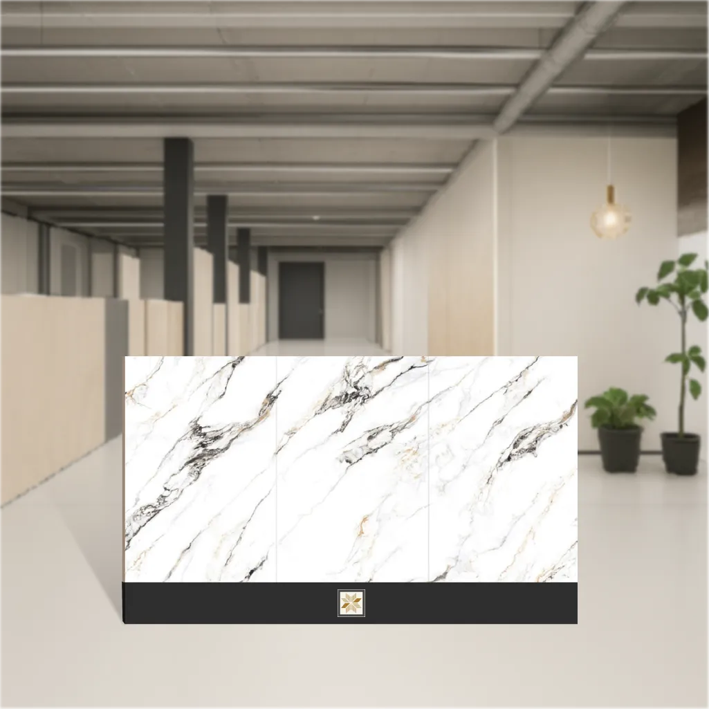 Vitrified Endless Matching Glossy Rectangular Tiles TL-3475 (6x4 feet | 9 mm)