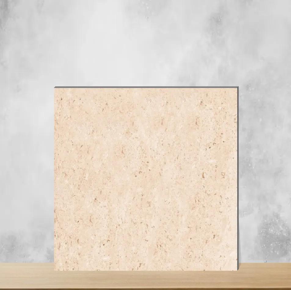 Vitrified Desert Cream Marbles & Stones Matt Square Tiles TL-3489 (2x2 feet | 9.5 mm)