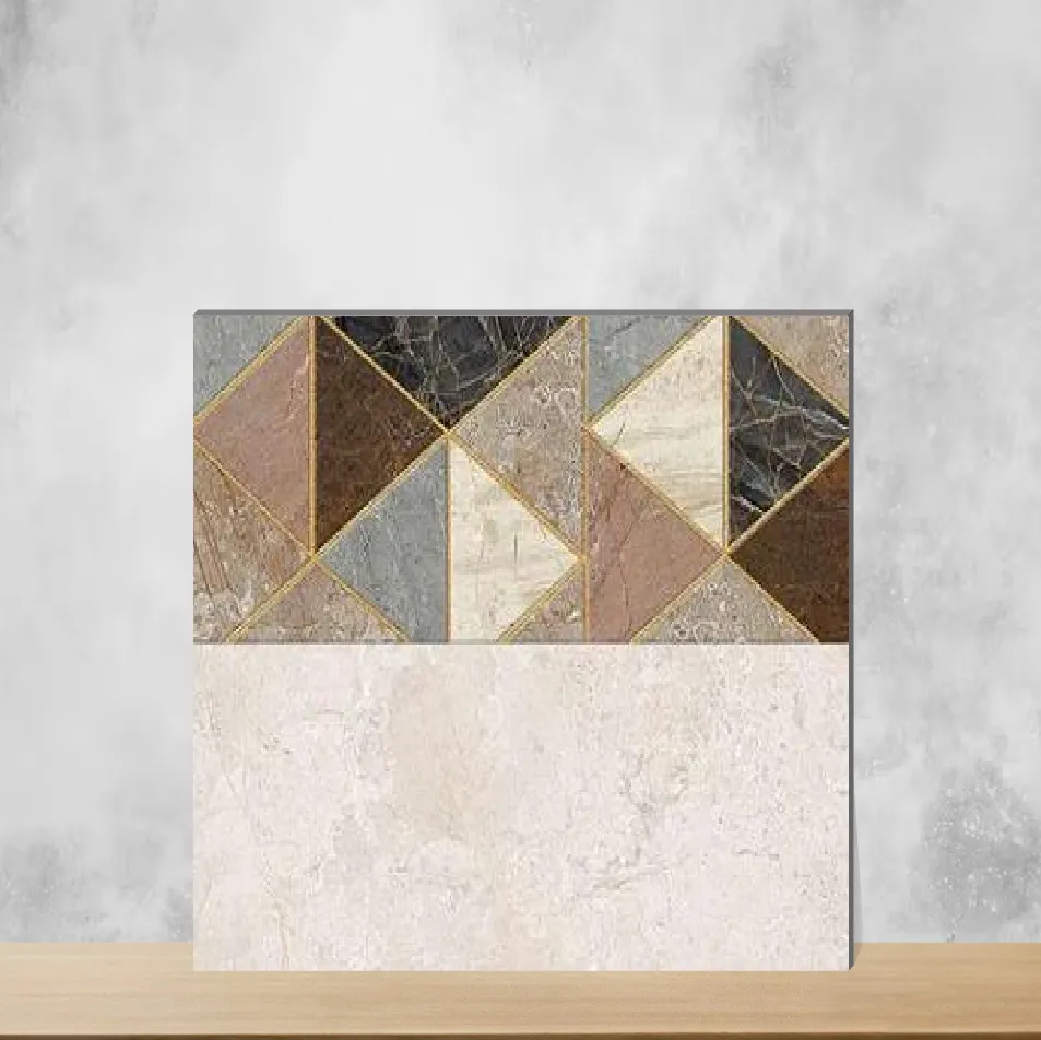 Ice White & Grey Highlighter Tiles Rectangular Tiles TL-3550-E (18x12 inch | 6 mm)